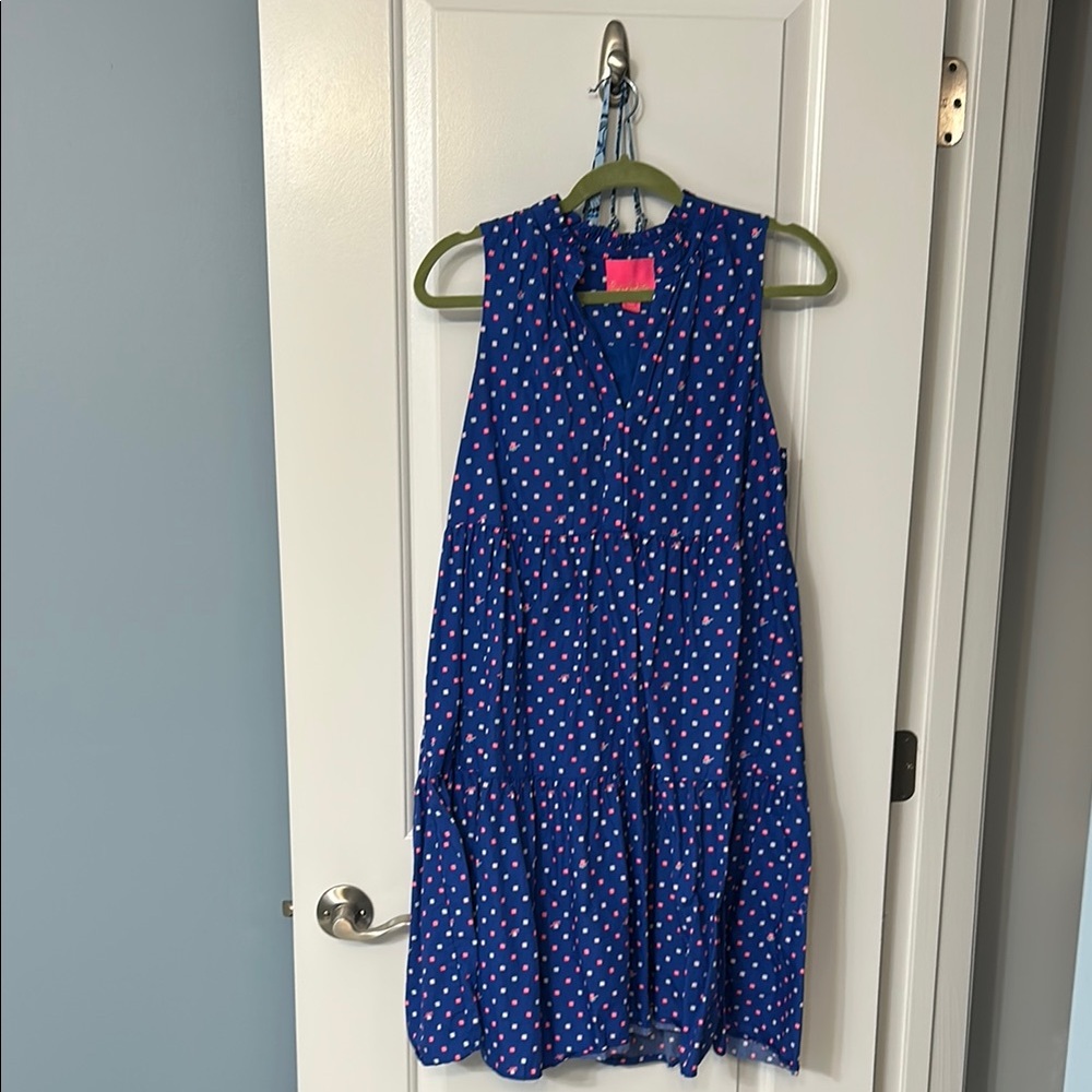 Lilly Pulitzer Blue and White Tiered Sundress